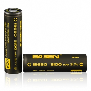 2db Basen Bs186q 18650 3100mah 3.7v 40a Nagy Lefolyású Lapos Tetejű Újratölthető Li-ion Akkumulátor