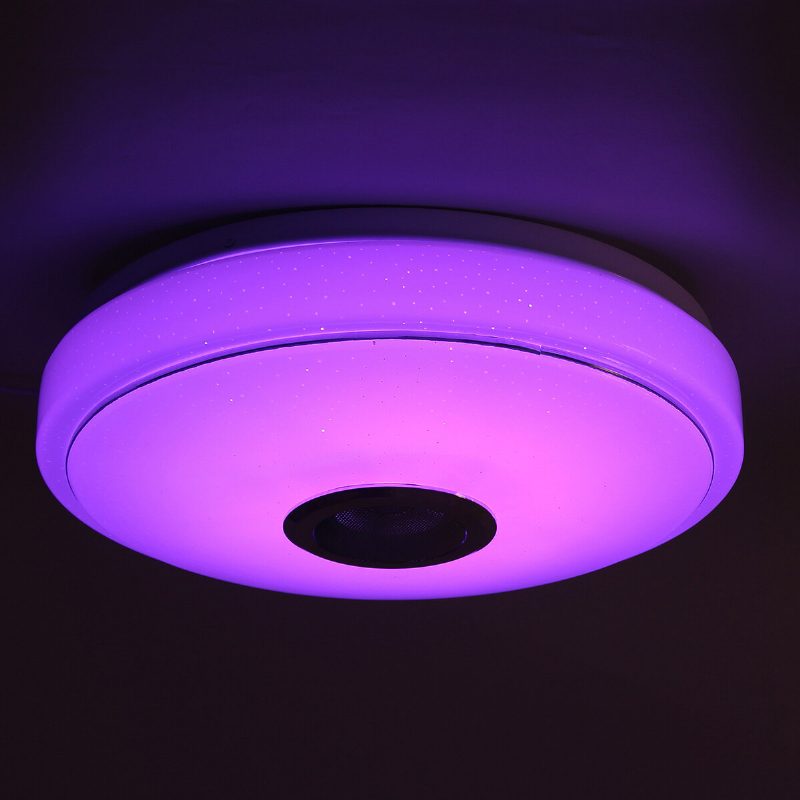 33cm 100w Bluetooth Wifi Led Mennyezeti Lámpa Rgb Zenei Hangszóró Szabályozható App Távirányító 110-245v