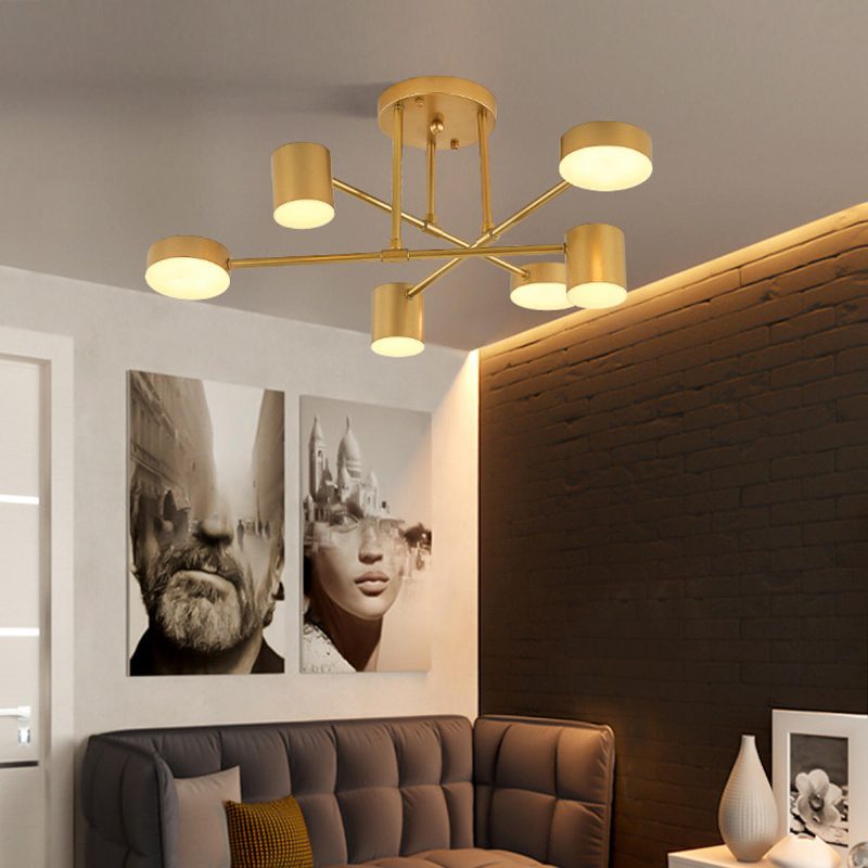 33w 6 Fejű Modern Led Mennyezeti Lámpa Otthoni Irodai Akril Lámpaernyős 110v/220v