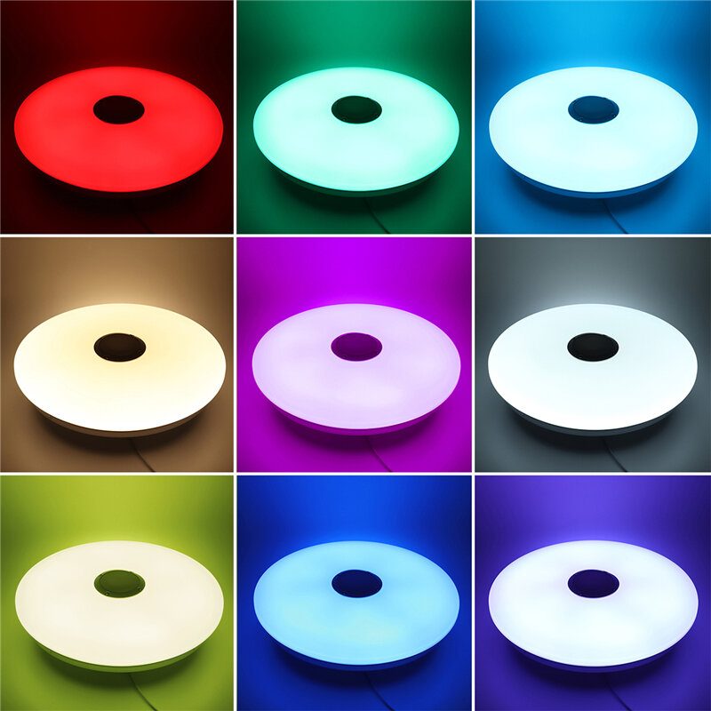 36 W 85-265 V Led Rgb Zene Intelligens Mennyezeti Lámpa App + Távirányító Működik A Google Home/alexával