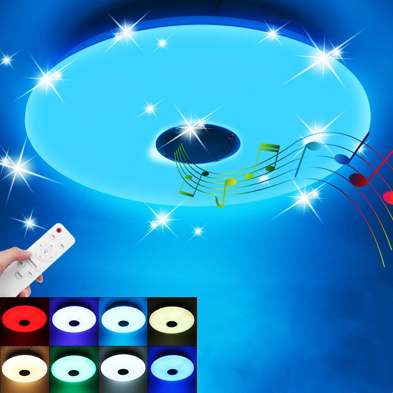 36 W 85-265 V Led Rgb Zene Intelligens Mennyezeti Lámpa App + Távirányító Működik A Google Home/alexával