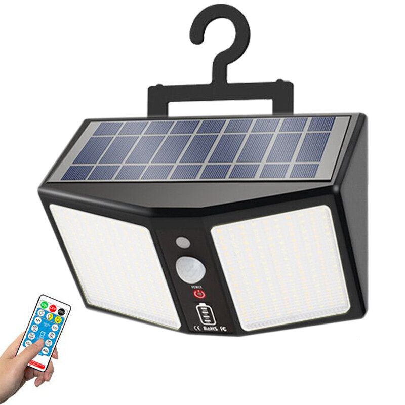 360led Napelemes Fali Lámpák 12000mah 6 Módos Mozgásérzékelő Ip65 Vízálló Kültéri Udvar Kert Utcai Indukciós Éjszakai Lámpa