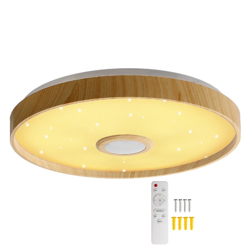 38 cm-es Mennyezeti Lámpa Bluetooth Hangszóróval Szabályozható Modern Intelligens Otthoni Partivilágítás Vezérlőlámpa Színe Fényerő És Zene Távirányítóval A Mobilalkalmazáson Keresztül