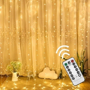 3m*3m Usb 8 Mód 300led Függöny Tündér Huzal Fény Karácsonyi Parti Dekoráció Ünnepi Esküvői Kellék
