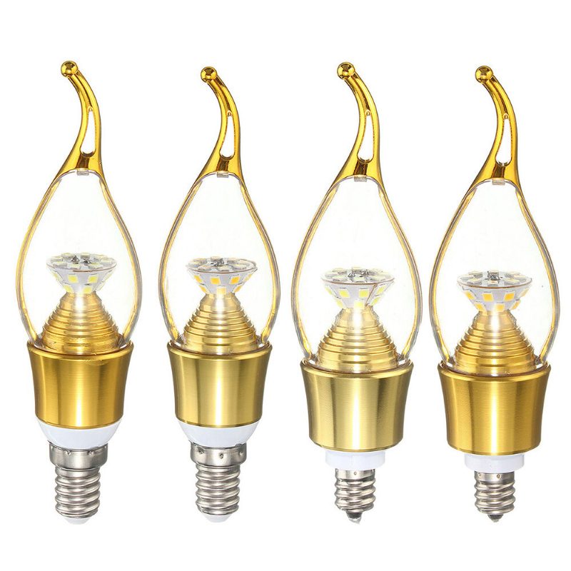 4 Db Kingso 4w 85~265v 400 Lumen E12/e14 Széles Feszültségű Led Izzó Led Izzószálas Gyertya Izzók Tiszta Fehér/meleg Fehér