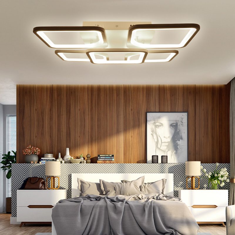 4300lm 900 Led Mennyezeti Lámpa 5db Cube Nappali Hálószoba Függeszték + Távirányító