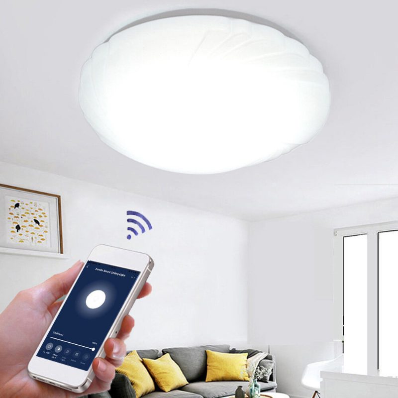 48 W Wifi Led Mennyezeti Lámpa Fokozatmentes Fényerőszabályzó App Vezérlő Nappali Ebédlő Hálószoba Működik Az Alexával Google Home Ifttt
