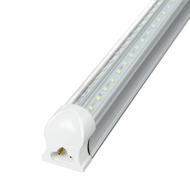 5 Db Ac85-265v 60cm/90cm/120cm T8 V-shape 2835 Led Csöves Fluoreszkáló Lámpa Szupermarket Parkolóműhelyhez