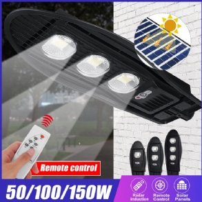 50/100/150 W Led Solar Motion Kültéri Utcai Fali Indukciós Lámpa Fény Kert