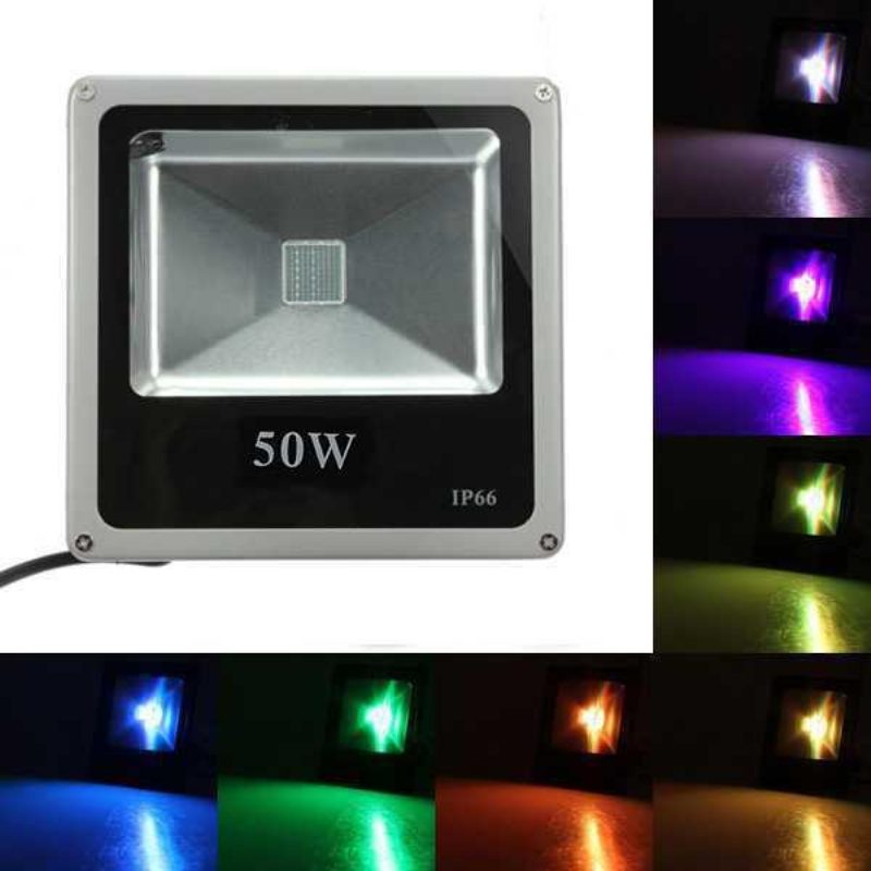 50 W Rgb Led Lámpa Távirányítós Kültéri Mosókerti Lámpával