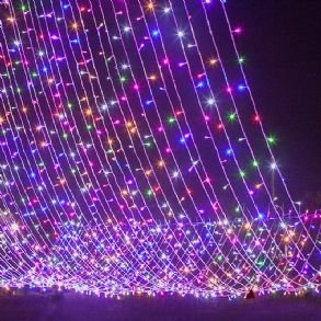 500 Led 100 M-es Szál Tündérfény 8 Módos Vízálló Karácsonyi Parti Esküvői Függöny Karácsonyfadísz Fények
