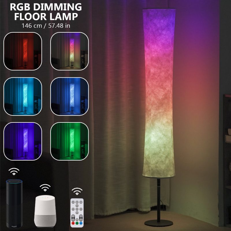 57 Hüvelykes Intelligens Led-es Állólámpa Rgb Zenei Szövetből Álló Szabályozható Lámpa App+távirányító