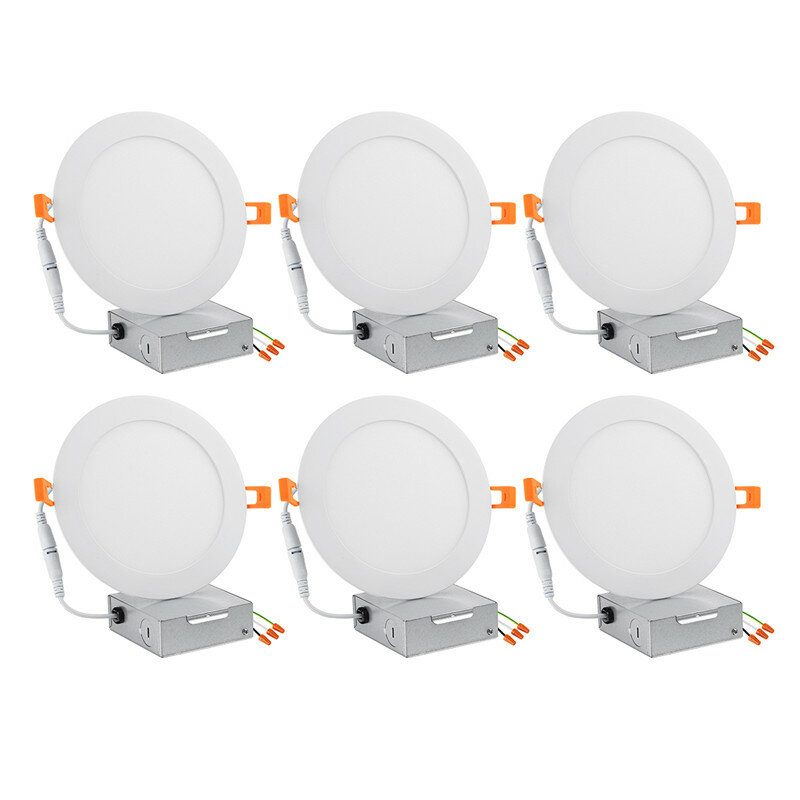 6/12 Db 6 Hüvelykes Led Süllyesztett Világítópanel 12 W Csatlakozódobozzal Szabályozható Világítással