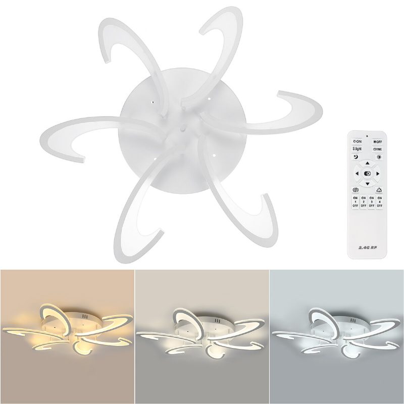 6 Fej Modern Led Akril Mennyezeti Lámpa Függőlámpa Csillárok Hálószoba + Távirányító