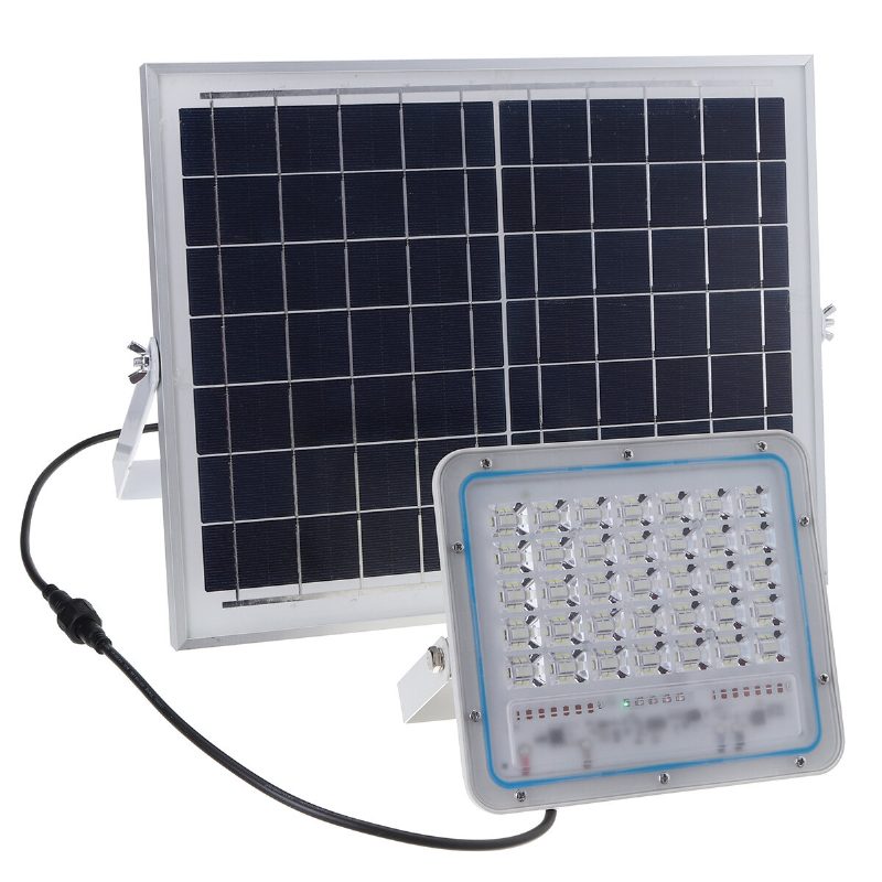 60w 70led 2000lm Napenergiával Működő Flood Light Távirányító Fényérzékelő Időzítés Kültéri Vízálló Ip65