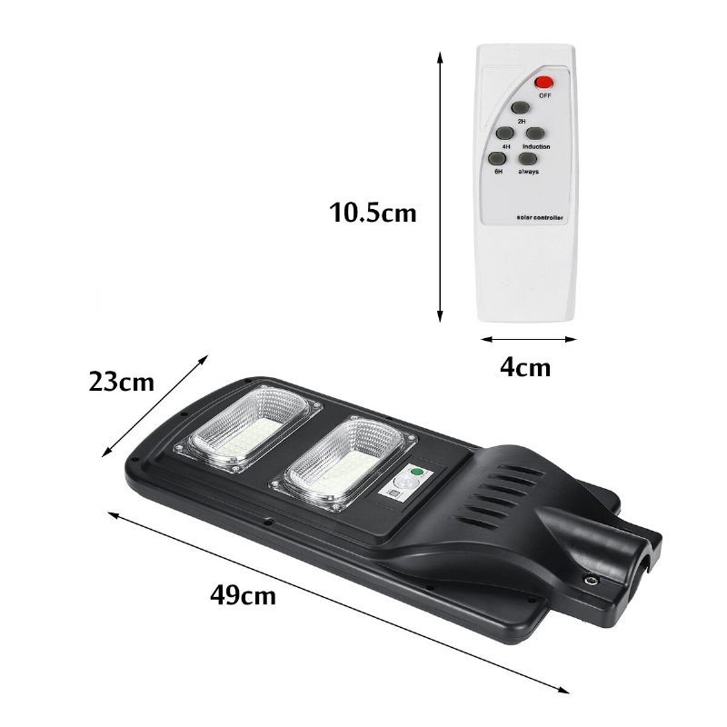 60w 80led Napelemes Pir Mozgásindukciós Wall Street Light + Távirányító