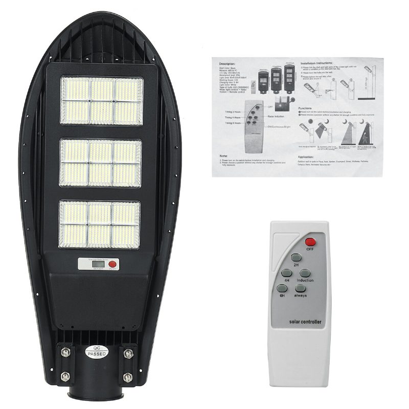 756/1138/1512led Napelemes Utcai Fény Mozgásérzékelő Kültéri Kerti Terület Út Spotlámpa Ip65