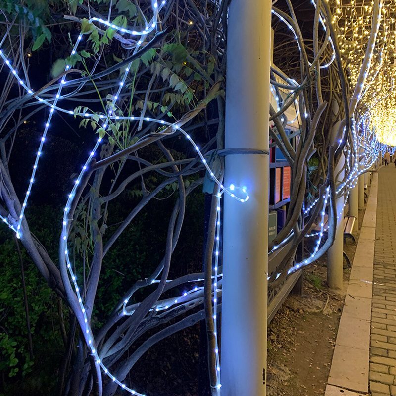 7m 50led Napelemes String Fairy Lights Vízálló Kültéri Kerti Esküvői Lámpa