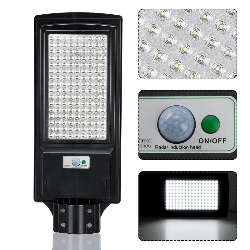 80/144led Solar Street Light Pir Mozgásérzékelős Kültéri Fali Lámpa Vízálló