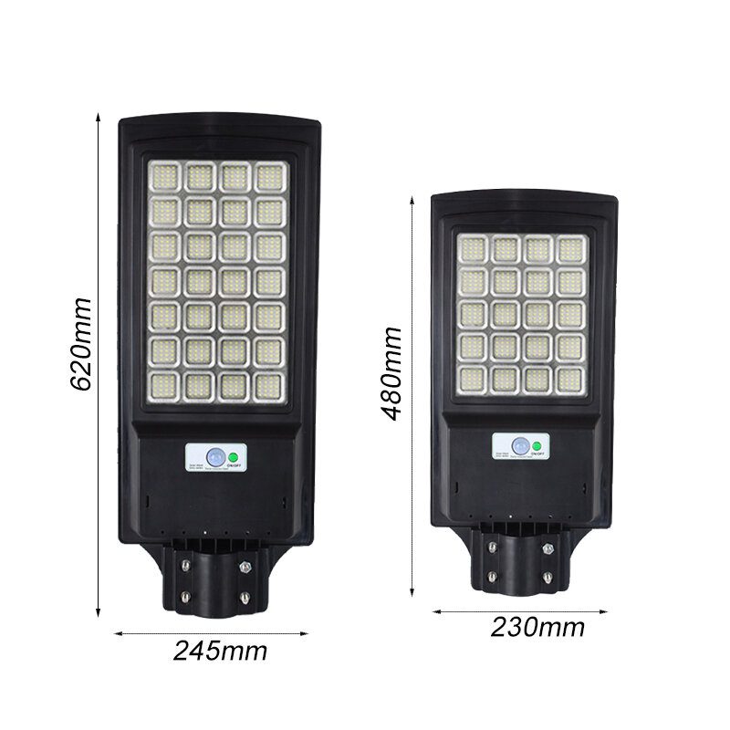800w 1000w Napelemes Led Utcai Világítás Vízálló Pir Mozgásérzékelő Fali Lámpa + Távirányító