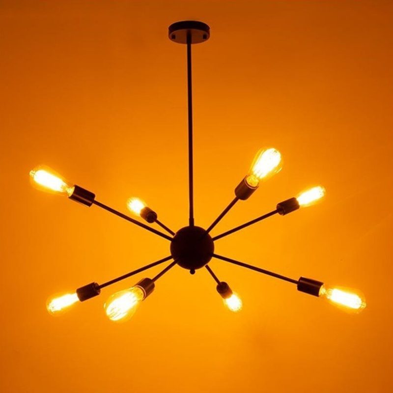 8~12 Light Vintage Ipari Fém Függő Mennyezeti Lámpatest Edison Izzófüggő