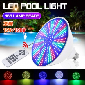 Ac12v/120v E27 35w Led Úszómedence Világítás Ip68 Rgb Víz Alatti Lámpa + Távirányító
