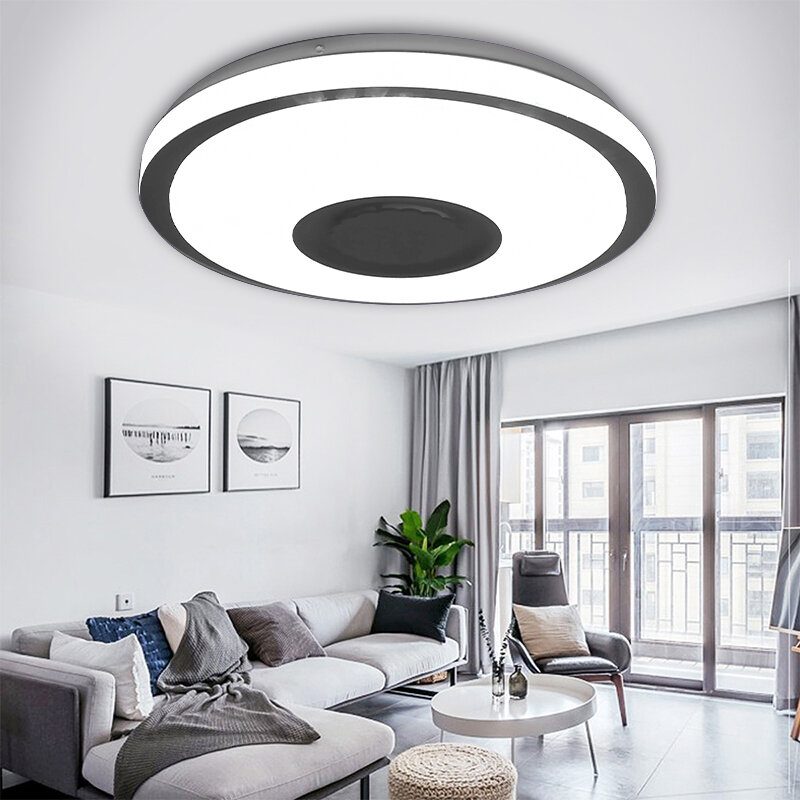 Ac220v/110-240v 38cm Led Rgb Zene Mennyezeti Lámpa Bluetooth App+távirányító Konyha Hálószoba Fürdőszoba