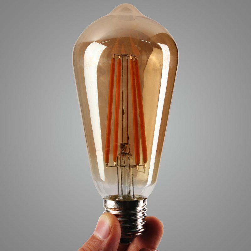Ac85-265v E27 St64 4w Meleg Fehér Retro Antik Cob Edison Led Izzó Otthoni Nappali Dekorációhoz