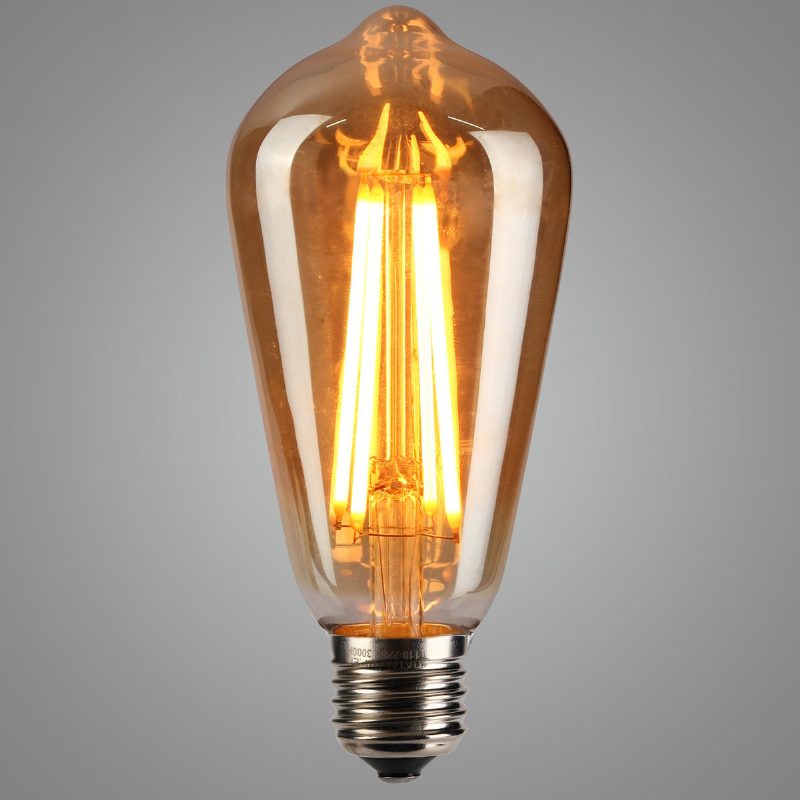 Ac85-265v E27 St64 4w Meleg Fehér Retro Antik Cob Edison Led Izzó Otthoni Nappali Dekorációhoz