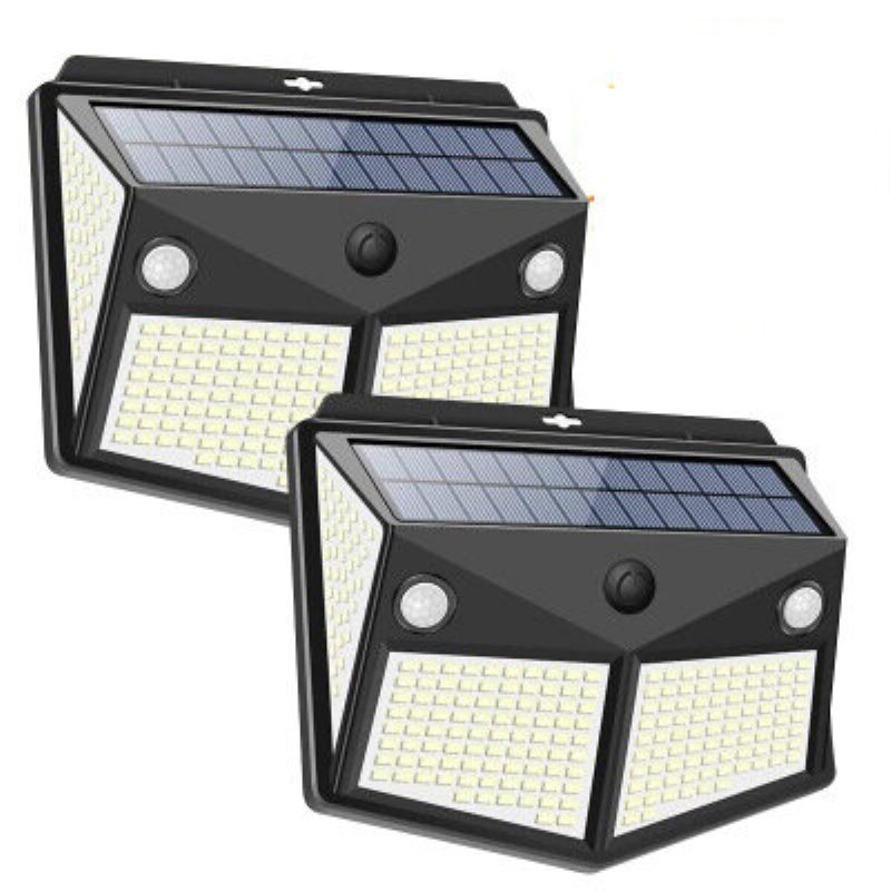 Arilux 260led Kültéri Napelemes Lámpa Ip65 Vízálló Mozgásérzékelő Fény Kerti Udvari Átjáró Biztonsági Világítás Fekete