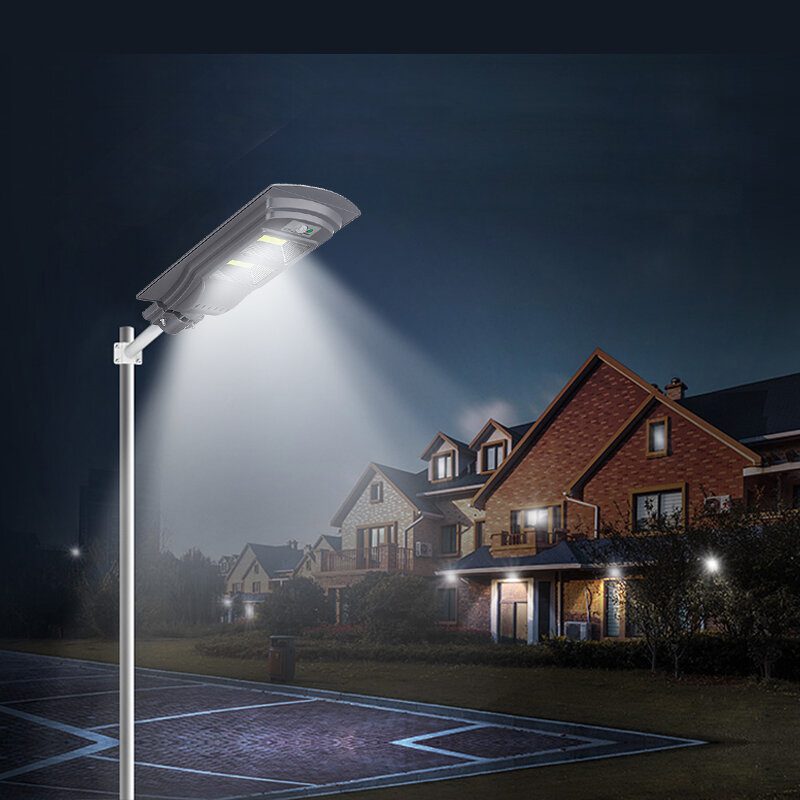 Augienb Napelemes 20w/40w/60w Cob Led Utcai Lámpa Pir Mozgásérzékelő Vízálló Kerti + Távirányító