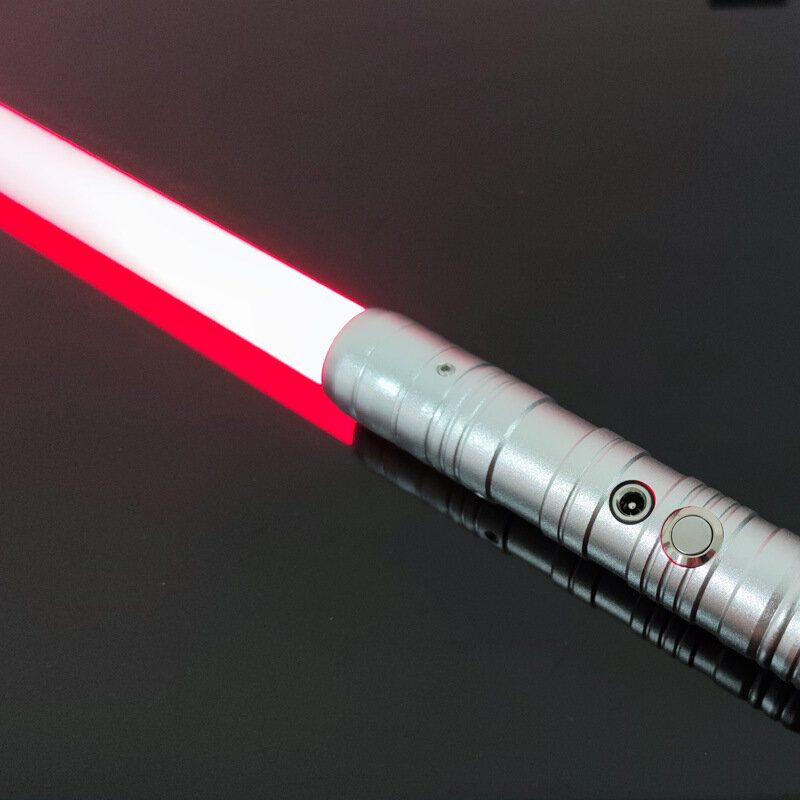 Bikight Lightsaber Rgb 7 Szín 2 Az 1-ben Led Lámpa Usb Újratölthető Fém Fogantyú Párbaj Hangos Fénykard Cosplay Színpadi Kellékek