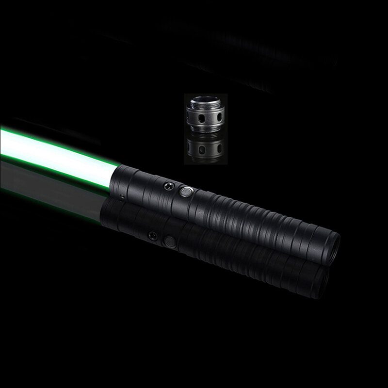 Bikight Lightsaber Rgb 7 Szín 2 Az 1-ben Led Lámpa Usb Újratölthető Fém Fogantyú Párbaj Hangos Fénykard Cosplay Színpadi Kellékek