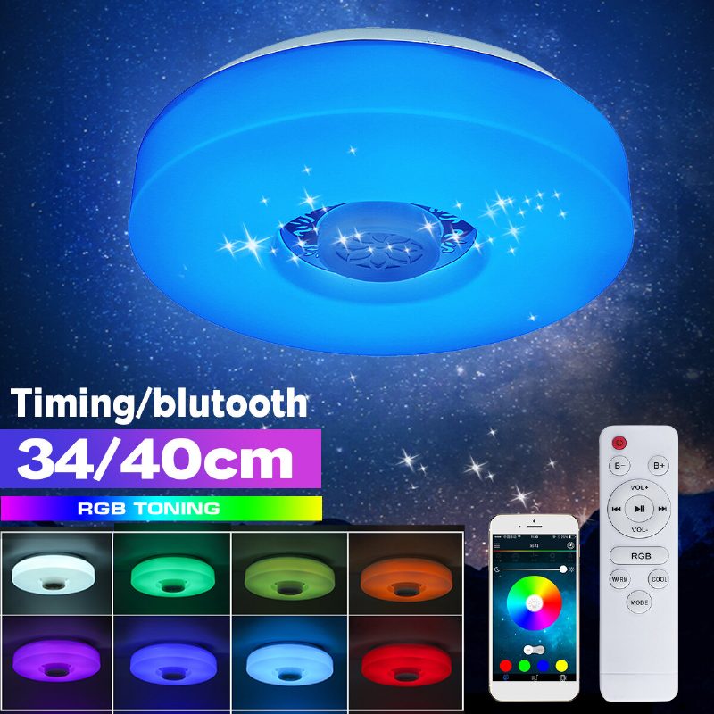Bluetooth Led Mennyezeti Lámpa Rgb 3d Térhatású Hang Zene Szabályozható App Távirányító