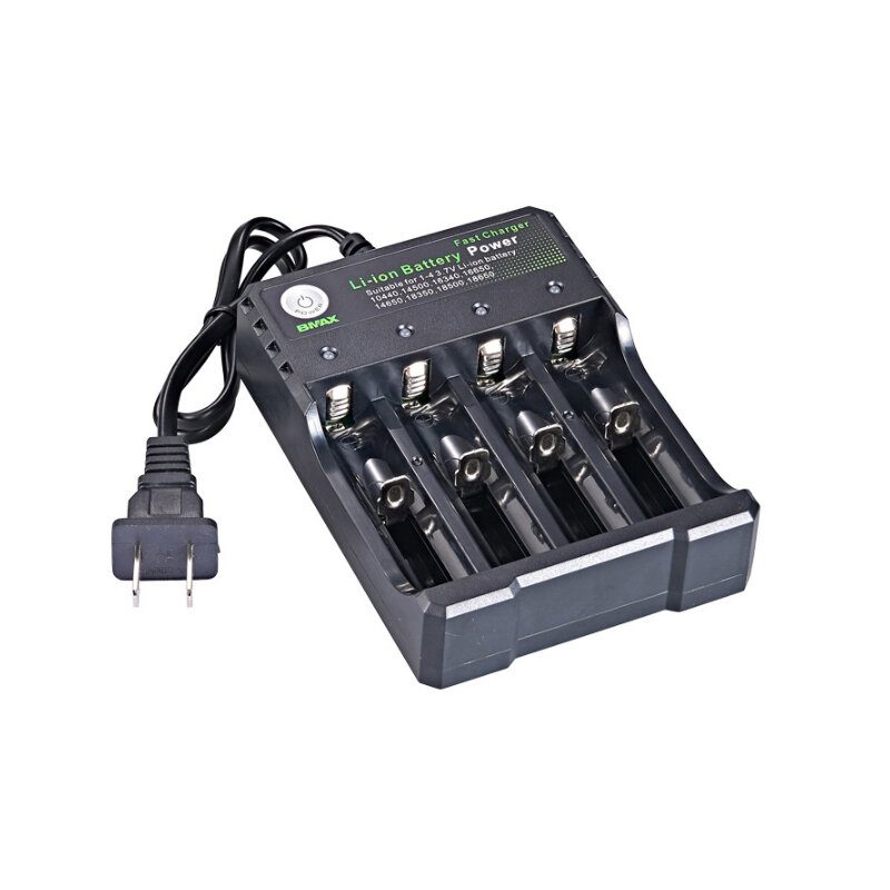 Bmax 4 Slot 18650/14500/16650/16340 Li-ion Akkumulátor Töltő Eu Dugós Ac Csatlakozó Hordozható