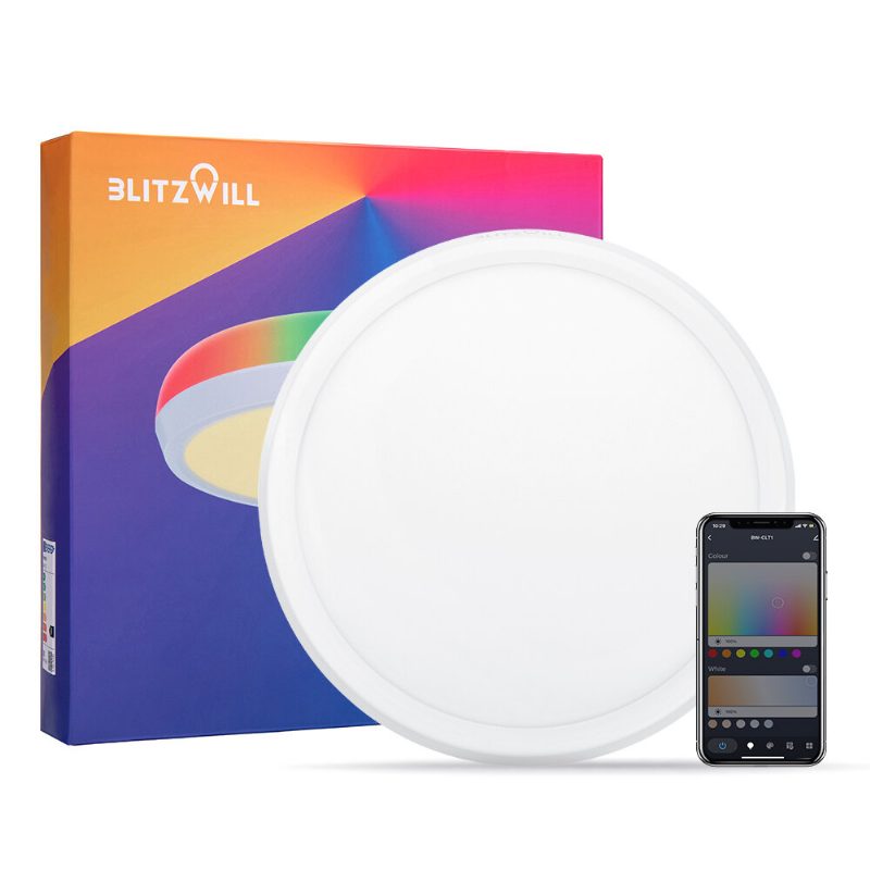 Bw-clt1 Led Intelligens Mennyezeti Lámpa 30 cm Fő Fénnyel És Rgb Légköri Világítással 2700-6500k Állítható Hőmérsékletű App Távirányító Opcionális És Barkácsolási Mód