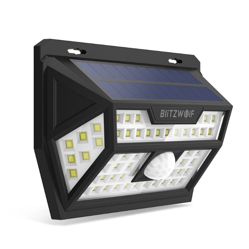Bw-olt1 Solar Power 62 Led Pir Mozgásérzékelő Fali Lámpa Széles Szögű Vízálló Kültéri Kerti Út Udvar Biztonsági