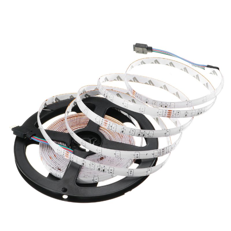 Dc12v 24w 2a 5m Vízálló Smd3528 Rgb Led Szalaglámpák Us Eu Tápadapter + 24 Gombos Távirányító