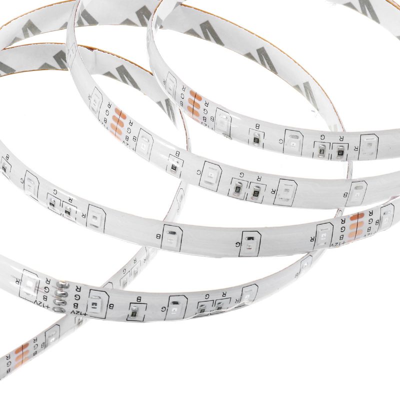 Dc12v 24w 2a 5m Vízálló Smd3528 Rgb Led Szalaglámpák Us Eu Tápadapter + 24 Gombos Távirányító