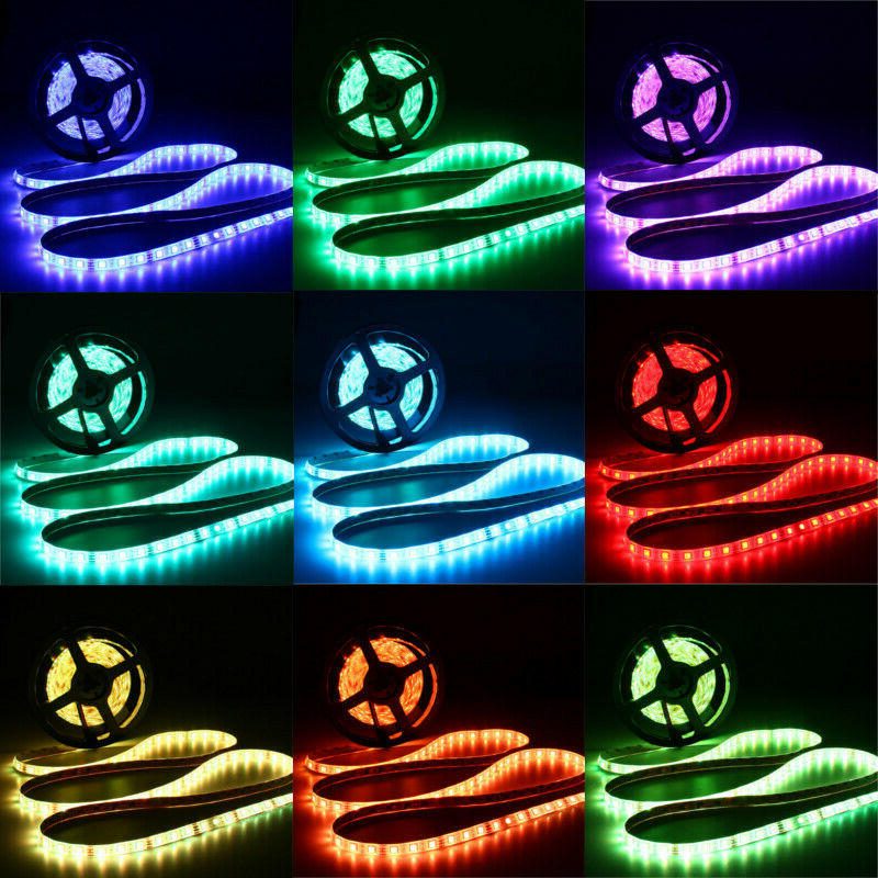 Dc12v 5m/10m 5050 Rgb Időzítő Funkciós Led Szalagfény Vízálló 40keys Távirányítóval + Zenevezérlővel