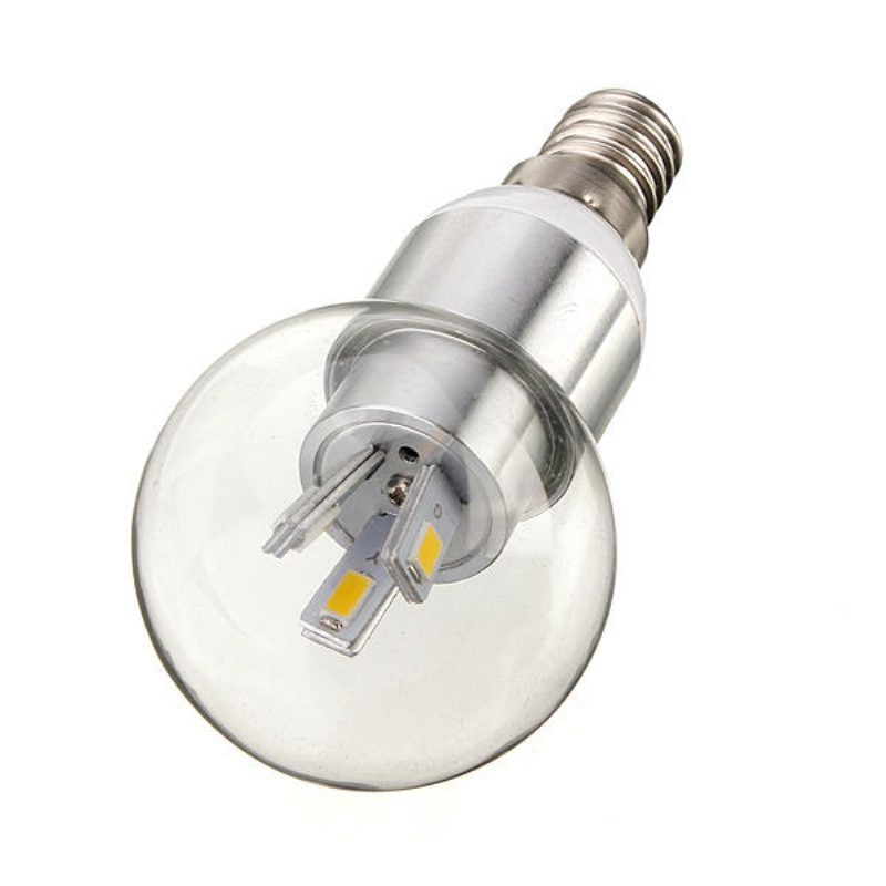 E14 4w Fehér/meleg Fehér Üveg Led Globe Izzólámpa Ac 110-240v