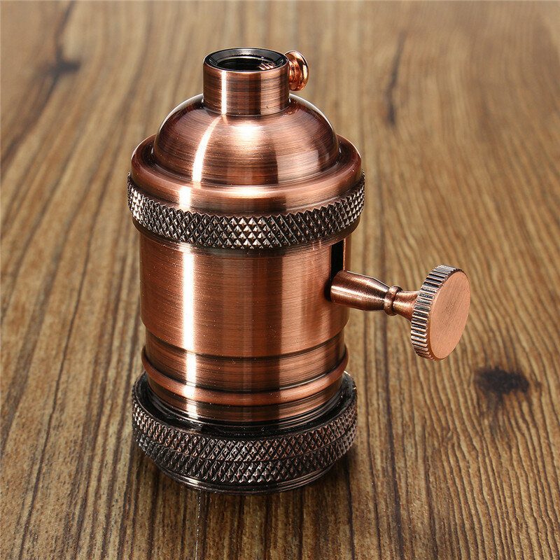 E26/e27 Retro Vintage Edison Ipari Izzólámpa Foglalat Kapcsolóval