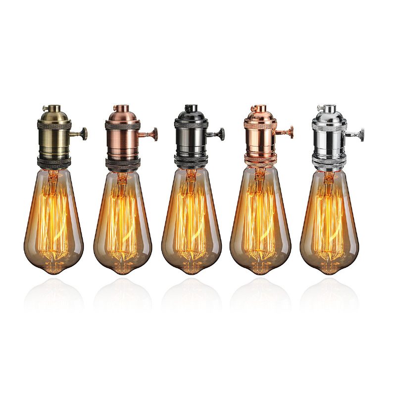 E26/e27 Retro Vintage Edison Ipari Izzólámpa Foglalat Kapcsolóval