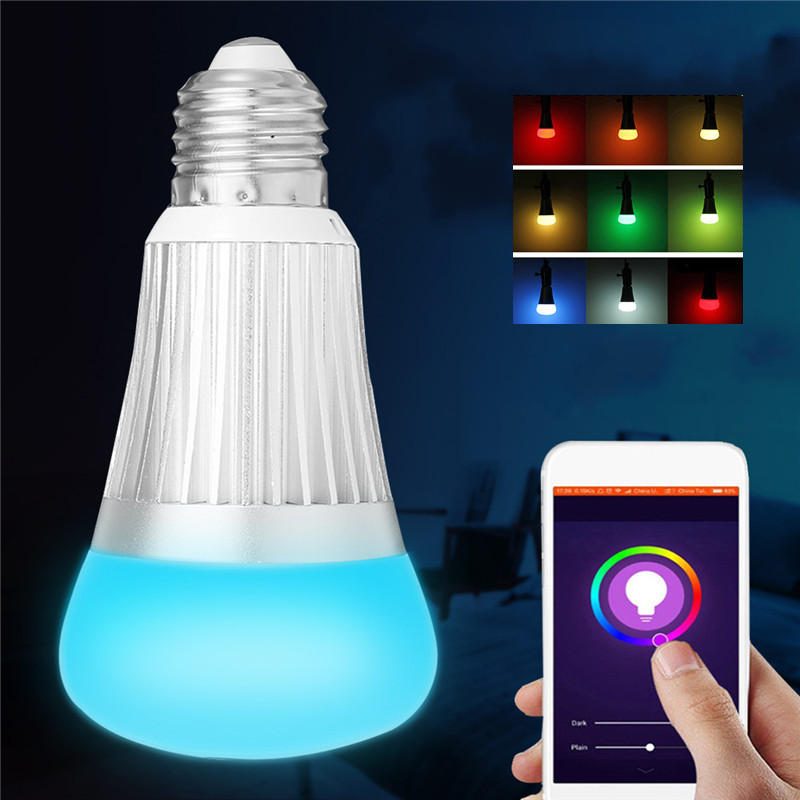 E27 B22 7w Smd5730 Wifi Rgbw Led Intelligens Izzólámpa Echo Alexa Ac85-265v