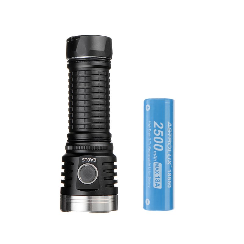 Ea01s 4*xhp50.2 11000lm 382m Usb-c Újratölthető Anduril Ui Edc Zseblámpa 1 Db E1825 2500mah 18a 3.7v 18650 Li-ion Akkumulátorral
