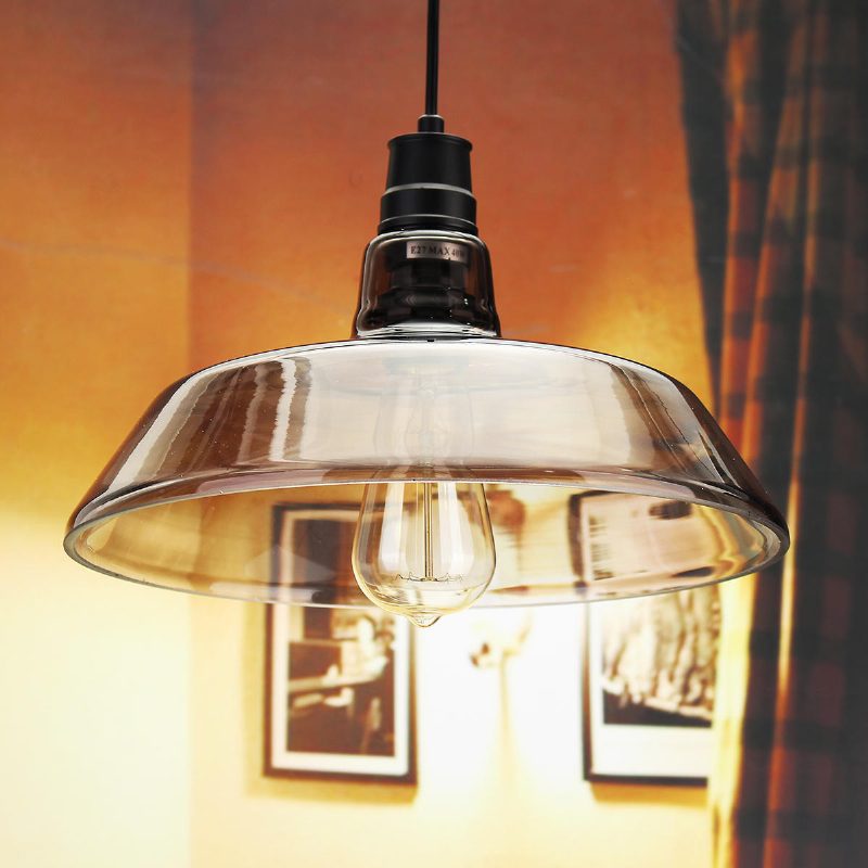 Ipari Retro Vintage Pipe Üveg Edison Izzó Függő Mennyezeti Light Bar Nappali Lámpa
