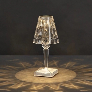Kartell Stílusú Kristály Asztali Lámpa Usb Érintésérzékelő Bár Fénydekor Étterem Lámpák Romantikus Éjszakai Ágyi