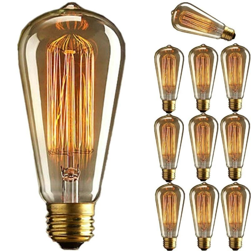 Kingso 2db 110v 60w Edison Retro Sorozat Volfrám Lámpa Egyenes Vezeték