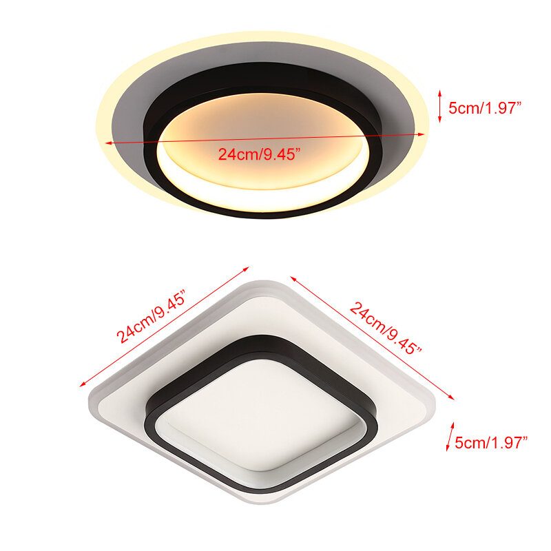 Led Háromszínű Folyosói Mennyezeti Lámpa Ötrétegű Deszka Típusa 24cm * * 5cm