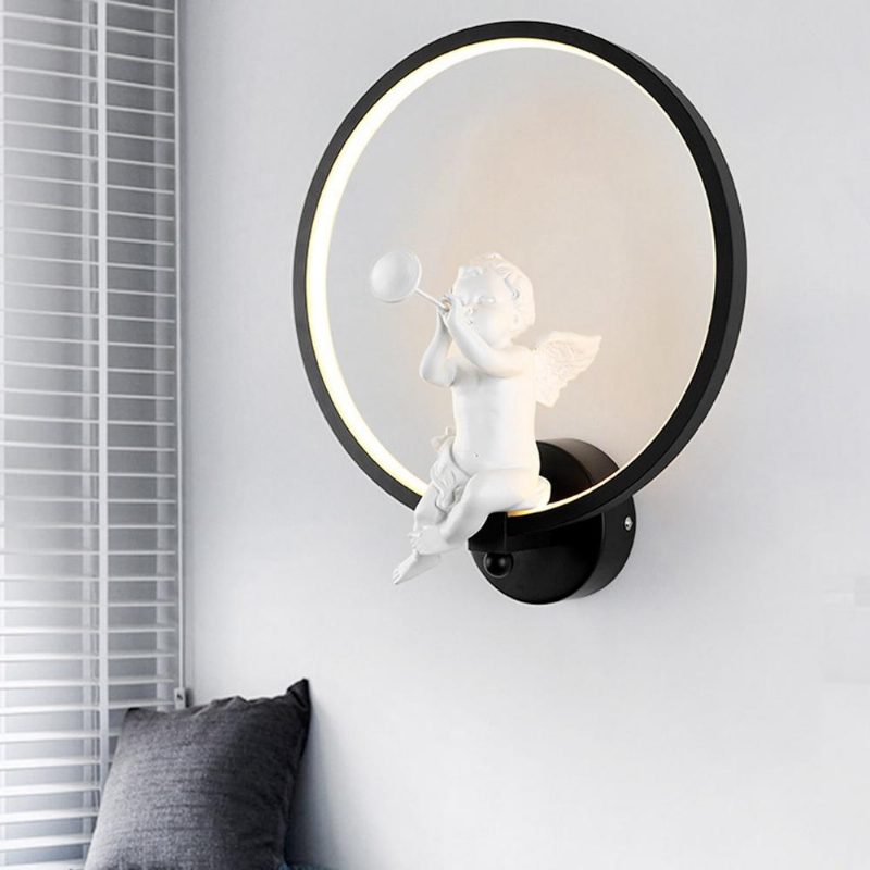 Modern Akril Angel Light Led Lámpa Nordic Led Belt Szoba Fali Dekoráció